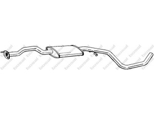 BOSAL 285-835 vidurinis duslintuvas 
 Išmetimo sistema -> Duslintuvas
1019390, 1101708, 6573018, 6717321
