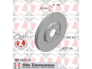 ZIMMERMANN 180.3023.20 stabdžių diskas 
 Dviratė transporto priemonės -> Stabdžių sistema -> Stabdžių diskai / priedai
16 063 082 80, 4246.C0, 4246.P5