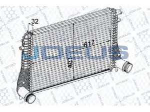JDEUS 801M03 tarpinis suslėgto oro aušintuvas, kompresorius 
 Variklis -> Oro tiekimas -> Įkrovos agregatas (turbo/superįkrova) -> Tarpinis suslėgto oro aušintuvas
1K0145803AF, 1K0145803AS, 1K0145803BM
