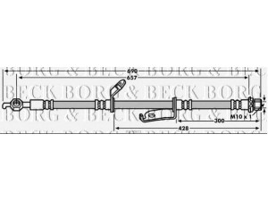 BORG & BECK BBH7873 stabdžių žarnelė 
 Stabdžių sistema -> Stabdžių žarnelės
90947-W2013
