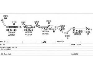 MTS C290002000597 išmetimo sistema 
 Išmetimo sistema -> Išmetimo sistema, visa