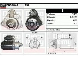 DELCO REMY DRS3841 starteris 
 Elektros įranga -> Starterio sistema -> Starteris
555848, 580248