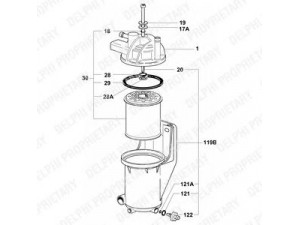 DELPHI 6350080 kuro filtras 
 Techninės priežiūros dalys -> Papildomas remontas