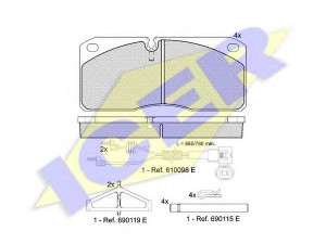 ICER 151079 stabdžių trinkelių rinkinys, diskinis stabdys 
 Techninės priežiūros dalys -> Papildomas remontas
5001 014 704