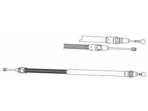KAWE PU02233 trosas, stovėjimo stabdys 
 Stabdžių sistema -> Valdymo svirtys/trosai
474656