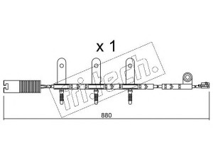 fri.tech. SU.149 įspėjimo kontaktas, stabdžių trinkelių susidėvėjimas 
 Stabdžių sistema -> Susidėvėjimo indikatorius, stabdžių trinkelės
34 35 6 761 447, 34 35 6 778 175