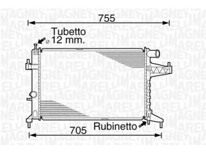 MAGNETI MARELLI 350213824000 radiatorius, variklio aušinimas 
 Aušinimo sistema -> Radiatorius/alyvos aušintuvas -> Radiatorius/dalys
1300238, 9201956
