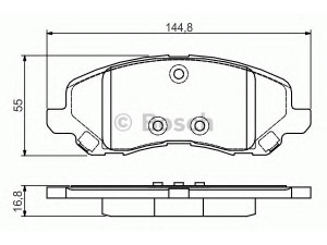 BOSCH 0 986 495 170 stabdžių trinkelių rinkinys, diskinis stabdys 
 Techninės priežiūros dalys -> Papildomas remontas
05191 229AA, 05191 244AA, 5191 229AA