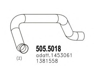 ASSO 505.5018 išleidimo kolektorius 
 Išmetimo sistema -> Išmetimo vamzdžiai
1381558, 1453061