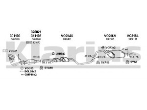 KLARIUS 960214U išmetimo sistema 
 Išmetimo sistema -> Išmetimo sistema, visa