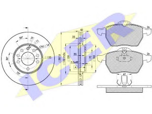 ICER 31128-9043 stabdžių rinkinys, diskiniai stabdžiai 
 Stabdžių sistema -> Diskinis stabdys -> Stabdžių remonto rinkinys