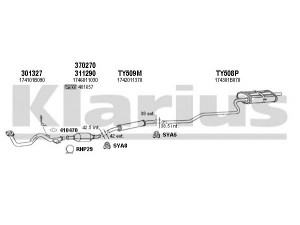 KLARIUS 900334U išmetimo sistema 
 Išmetimo sistema -> Išmetimo sistema, visa