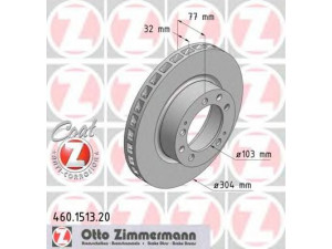 ZIMMERMANN 460.1513.20 stabdžių diskas 
 Stabdžių sistema -> Diskinis stabdys -> Stabdžių diskas
928 351 043 03, 928 351 043 04