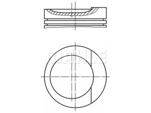 MAHLE ORIGINAL 034 89 02 stūmoklis 
 Variklis -> Cilindrai/stūmokliai