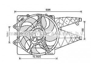 AVA QUALITY COOLING AL7523 ventiliatorius, radiatoriaus 
 Aušinimo sistema -> Oro aušinimas
51817559, 51890980, 51817559, 51890980