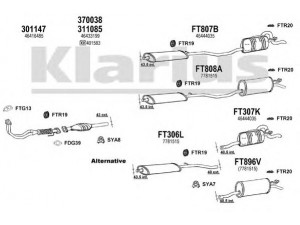 KLARIUS 330782U išmetimo sistema 
 Išmetimo sistema -> Išmetimo sistema, visa