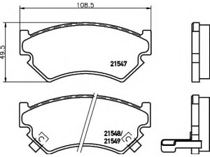 HELLA 8DB 355 016-321 stabdžių trinkelių rinkinys, diskinis stabdys 
 Techninės priežiūros dalys -> Papildomas remontas
725193040, 725193041