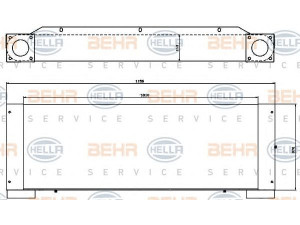 HELLA 8ML 376 949-371 tarpinis suslėgto oro aušintuvas, kompresorius
1614 6775 00, 1614 6784 00
