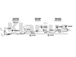 KLARIUS 931290U išmetimo sistema