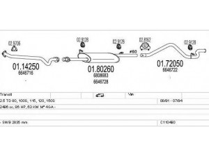 MTS C110490009600 išmetimo sistema 
 Išmetimo sistema -> Išmetimo sistema, visa