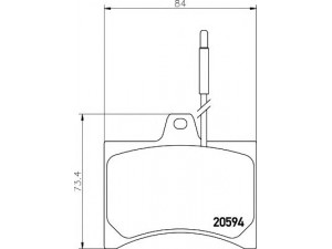 HELLA 8DB 355 005-891 stabdžių trinkelių rinkinys, diskinis stabdys 
 Techninės priežiūros dalys -> Papildomas remontas
425015, 425115, 75529822, 75538822