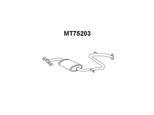 VENEPORTE MT75203 priekinis duslintuvas 
 Išmetimo sistema -> Duslintuvas
MB687119