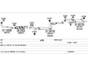 MTS C390264002271 išmetimo sistema 
 Išmetimo sistema -> Išmetimo sistema, visa