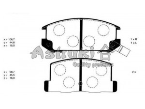 ASHUKI T114-05 stabdžių trinkelių rinkinys, diskinis stabdys 
 Techninės priežiūros dalys -> Papildomas remontas
V9118B004, 00492-17011, 04466-17010