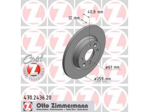 ZIMMERMANN 470.2436.20 stabdžių diskas 
 Stabdžių sistema -> Diskinis stabdys -> Stabdžių diskas
6001 547 683, 7701 208 252, 453 420 00 00