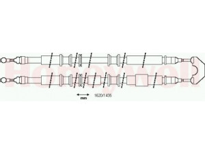 BENDIX 433107B trosas, stovėjimo stabdys 
 Stabdžių sistema -> Valdymo svirtys/trosai
13159021, 522016, 13159021