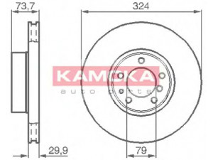 KAMOKA 1032130 stabdžių diskas 
 Stabdžių sistema -> Diskinis stabdys -> Stabdžių diskas
34 11 1 165 859