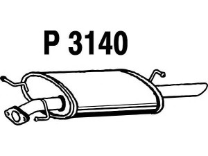 FENNO P3140 galinis duslintuvas 
 Išmetimo sistema -> Duslintuvas
OK2AA-40-100E