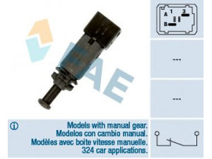 FAE 24890 stabdžių žibinto jungiklis 
 Stabdžių sistema -> Stabdžių žibinto jungiklis
25320-00QAB, 4414063, 4500684, 77 00 414 986