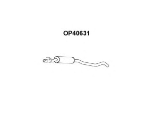 VENEPORTE OP40631 vidurinis duslintuvas 
 Išmetimo sistema -> Duslintuvas
5852086, 5852087, 5852816, 852002