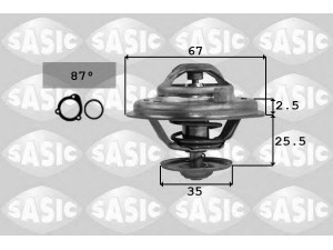 SASIC 9000167 termostatas, aušinimo skystis 
 Aušinimo sistema -> Termostatas/tarpiklis -> Thermostat
077121113, 078121113C, 078121113F