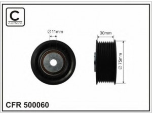 CAFFARO 500060 kreipiantysis skriemulys, V formos rumbuotas diržas
1475155, 1510698, 1795774, 1858884