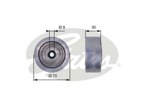 GATES T36386 kreipiantysis skriemulys, V formos rumbuotas diržas 
 Diržinė pavara -> V formos rumbuotas diržas/komplektas -> Laisvasis/kreipiamasis skriemulys
03G145276A
