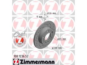 ZIMMERMANN 100.1236.52 stabdžių diskas 
 Stabdžių sistema -> Diskinis stabdys -> Stabdžių diskas
1J0 615 601, 1J0 615 601 C, 1J0 615 601 N