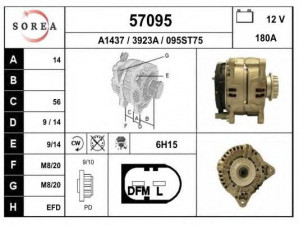 EAI 57095 kintamosios srovės generatorius
070903024, 070903024B, 070903139B