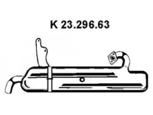 EBERSPÄCHER 23.296.63 katalizatoriaus keitiklis 
 Išmetimo sistema -> Katalizatoriaus keitiklis
0011953V00100