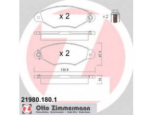 ZIMMERMANN 21980.180.1 stabdžių trinkelių rinkinys, diskinis stabdys 
 Techninės priežiūros dalys -> Papildomas remontas
7701205513, 425169, 425205