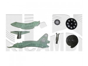 CALIBER KCC104 pavaros grandinės komplektas 
 Variklis -> Variklio uždegimo laiko reguliavimo kontrolė -> Sinchronizavimo grandinė/įtempiklis/kreiptuvas -> Pavaros grandinės komplektas