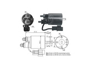 ERA 227073 solenoidinis jungiklis, starteris 
 Elektros įranga -> Starterio sistema -> Solenoidinis jungiklis
23343-16E01, 21145 7506