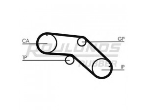 ROULUNDS RUBBER RR1124 paskirstymo diržas 
 Techninės priežiūros dalys -> Papildomas remontas
16806-2J625, 168062J600