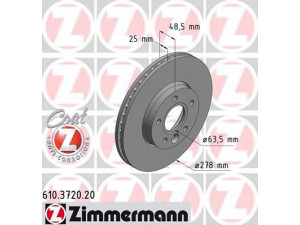 ZIMMERMANN 610.3720.20 stabdžių diskas 
 Dviratė transporto priemonės -> Stabdžių sistema -> Stabdžių diskai / priedai
313 416 42, 313 813 74