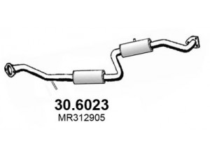 ASSO 30.6023 vidurinis duslintuvas 
 Išmetimo sistema -> Duslintuvas
MR312905, MR481209