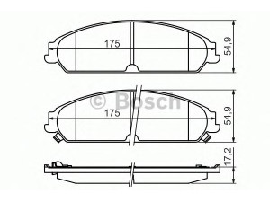 BOSCH 0 986 494 483 stabdžių trinkelių rinkinys, diskinis stabdys 
 Techninės priežiūros dalys -> Papildomas remontas
K05142558AA, K05142558AB, 05142 558AA