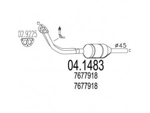 MTS 04.1483 katalizatoriaus keitiklis 
 Išmetimo sistema -> Katalizatoriaus keitiklis
7677918, 7677918