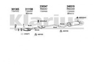 KLARIUS 720891E išmetimo sistema 
 Išmetimo sistema -> Išmetimo sistema, visa