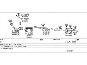 MTS C380694007311 išmetimo sistema 
 Išmetimo sistema -> Išmetimo sistema, visa